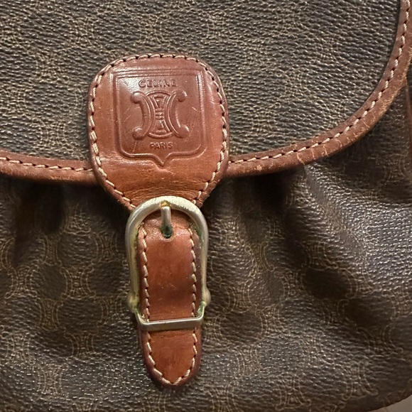 Celine brown macadam coated bag - Picture 8 of 9